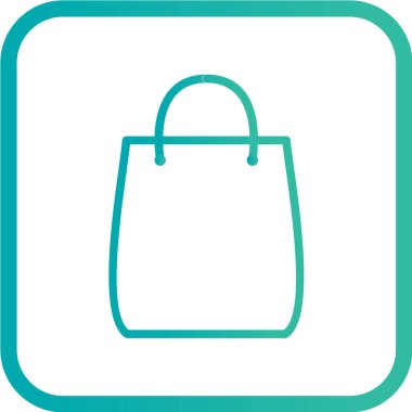 Alışveriş poşeti ikonu. vektör illüstrasyonu