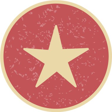 Bir yıldız simgesinin vektör illüstrasyonu