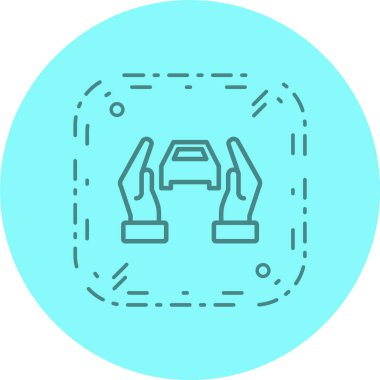 Araba Sigortası Simgesi Moda Tarzı İzole Arkaplan  