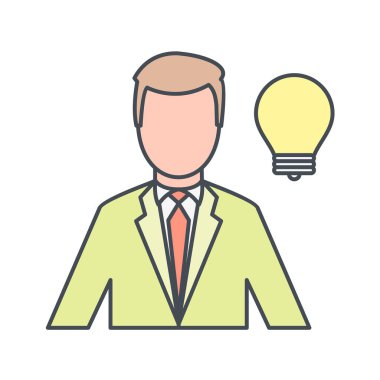 İş vektörü illüstrasyonu beyaz arkaplanda izole edildi 