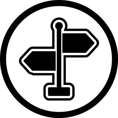 Yönlendirme Simgesi Moda Biçiminde İzole Arkaplan