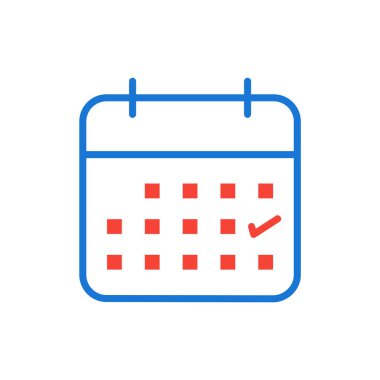 Moda Biçimli İzole Arkaplan İş Takvimi Simgesi  