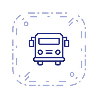 Basit çizgi tren simgesinin vektör çizimi