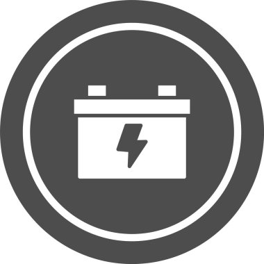 Moda Biçimli Batarya Simgesi İzole Arkaplan      