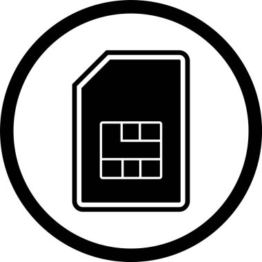 Moda Biçimli Sim Simgesi İzole Arkaplan