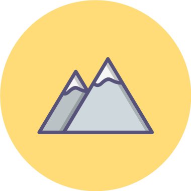 Dağ vektör simgesi. düz tasarım biçimi