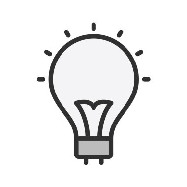 Ampul simgesi. vektör illüstrasyonu