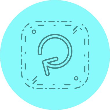 Simgeyi Moda Biçiminde Tecrit Edilmiş Arkaplanda Yeniden Yükle