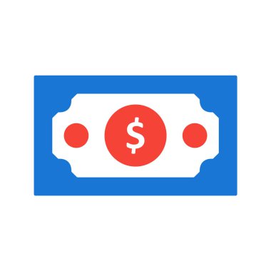 Banka notu Simgesi Moda Biçiminde İzole Arkaplan   