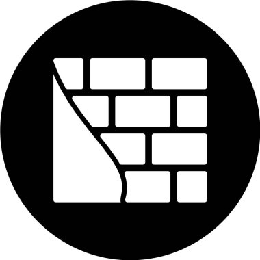 Bir tuğla simgesinin vektör illüstrasyonu