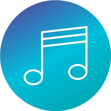 müzik notası ikon vektör illüstrasyonu