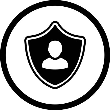 Moda Biçimli İzole Arkaplanda İş Koruma Simgesi 