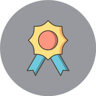 Madalya düz vektör simgesi