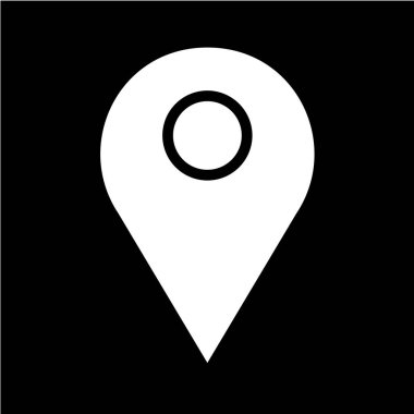 beyaz arkaplanda siyah simge izole edildi