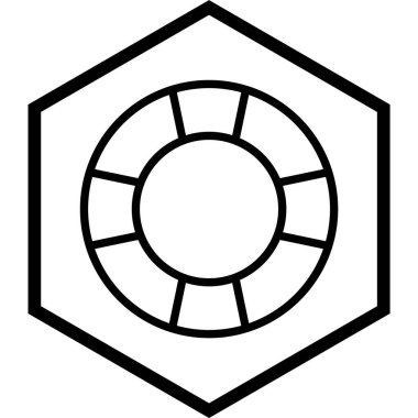 Moda Biçimli İzole Arkaplanda Yaşam Koruyucu Simgesi