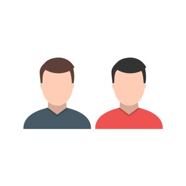 Man avatar simgesi vektör illüstrasyonu