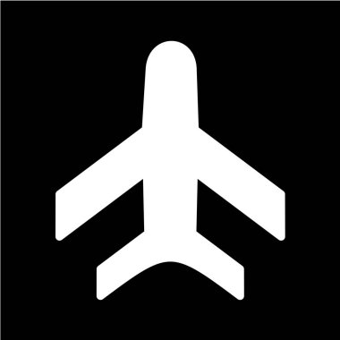 beyaz arkaplanda izole edilmiş düzlem simgesi