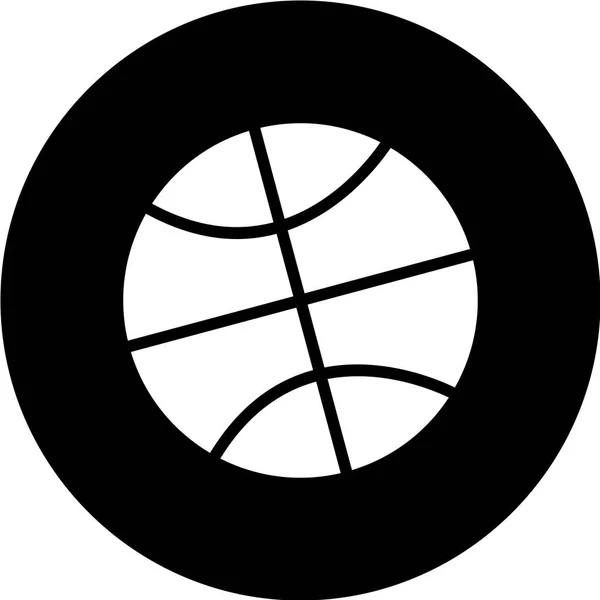 Icono Pelota Baloncesto Ilustración Vectorial — Archivo Imágenes Vectoriales