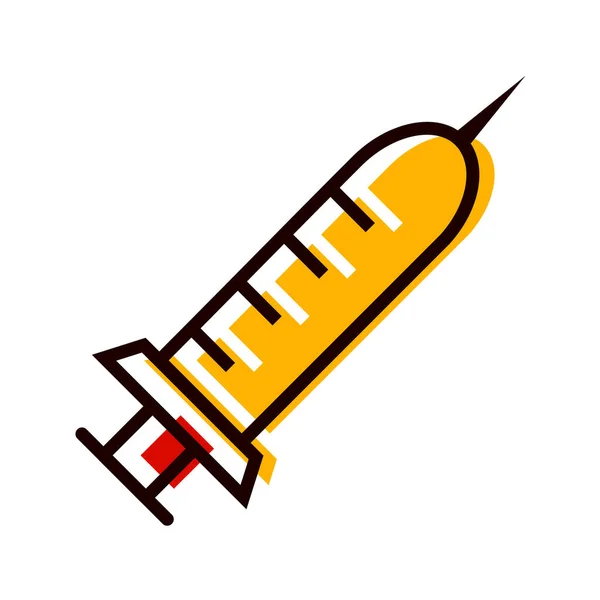 Tıbbi Şırınga Ikonu Vektör Illüstrasyon Grafik Tasarımı — Stok Vektör
