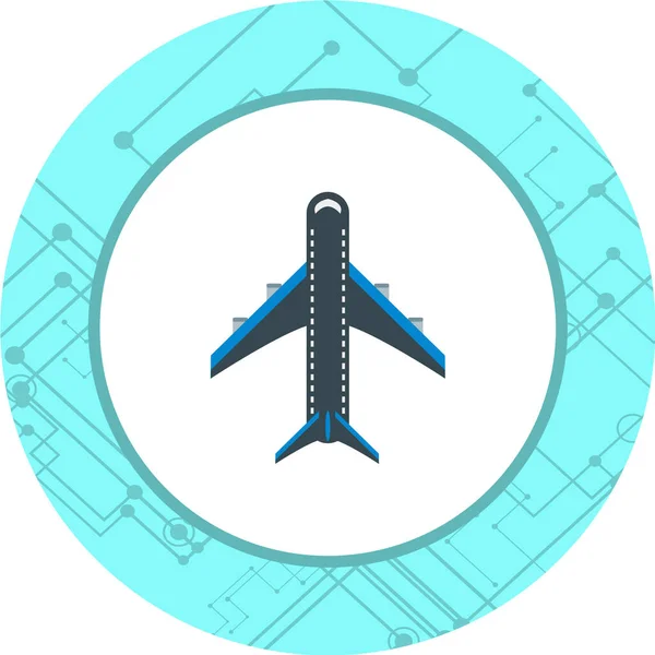 Vektorillustration Des Flugzeug Symbols — Stockvektor