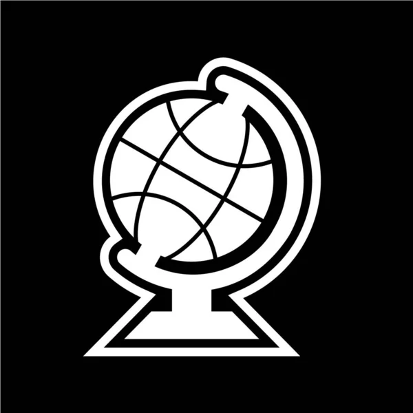 Globe Sign Icon Fundal Alb Ilustrație Vectorială — Vector de stoc