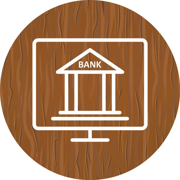 Internet Banking Icon Trendy Style Isoled Background — стоковий вектор