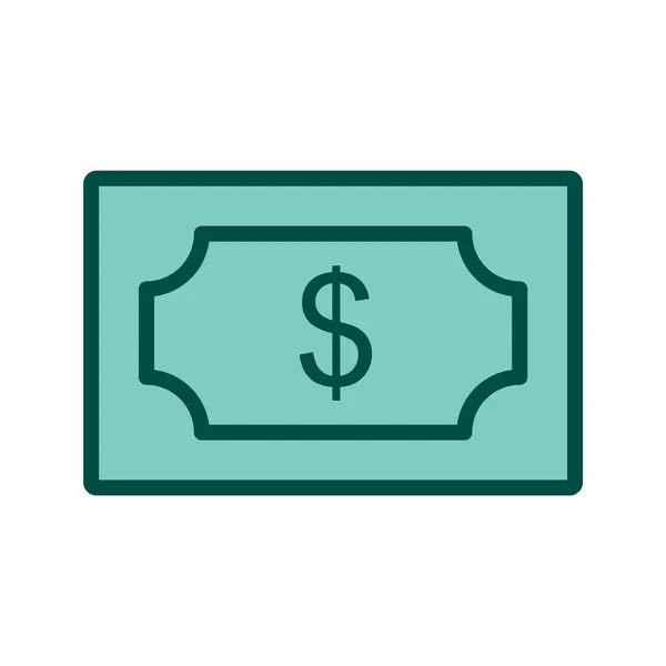 Dollar Icon Trendy Style Isolated Background — Stock Vector