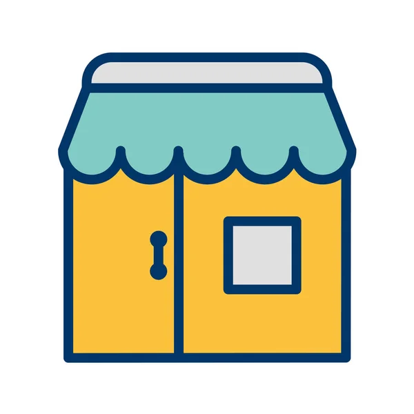Laden Und Shop Vektor Symbol — Stockvektor