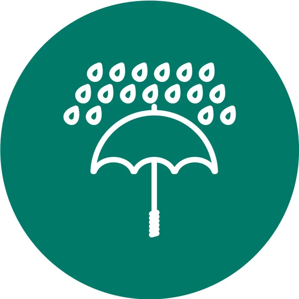 Umbrella Web Vector Icon — Stock Vector