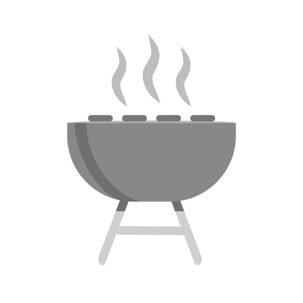 Grill Ikon Divatos Stílusban Elszigetelt Háttér — Stock Vector