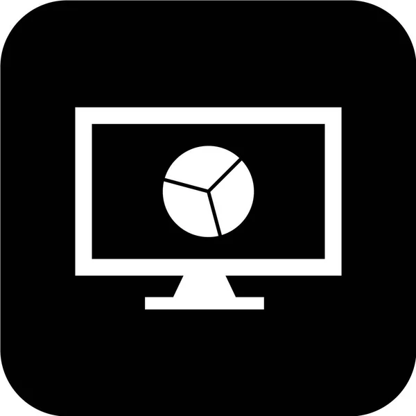 Computermonitor Icoon Vectorillustratie — Stockvector