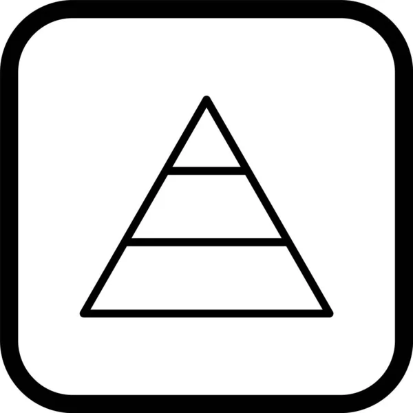 Icono Pirámide Estilo Moda Fondo Aislado — Archivo Imágenes Vectoriales