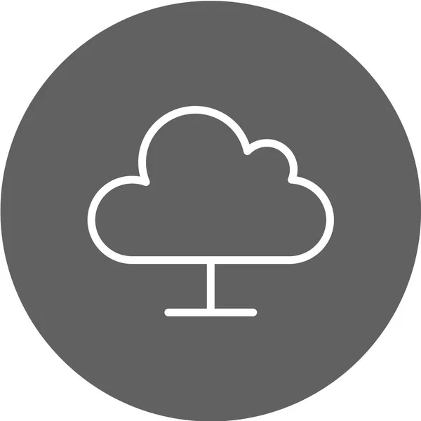 Ikona Vektoru Oblaku Styl Webového Návrhu — Stockový vektor