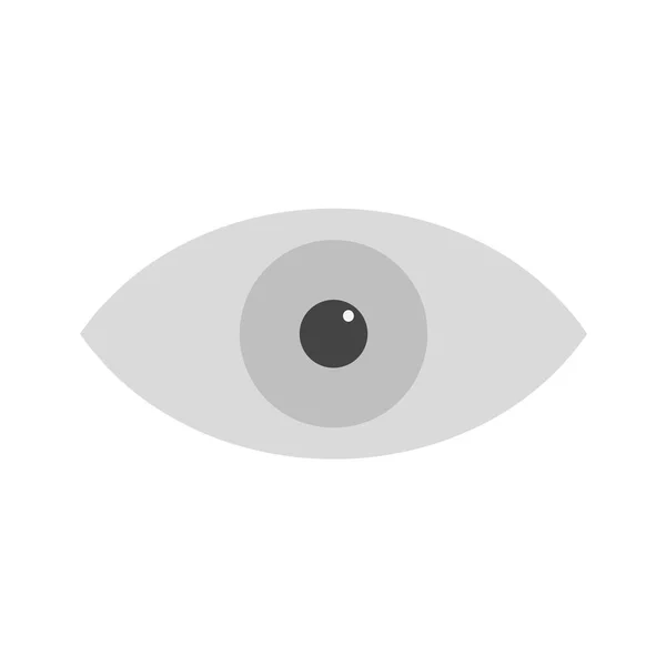 Icona Dell Occhio Stile Nero Isolata Sfondo Bianco Illustrazione Vettoriale — Vettoriale Stock