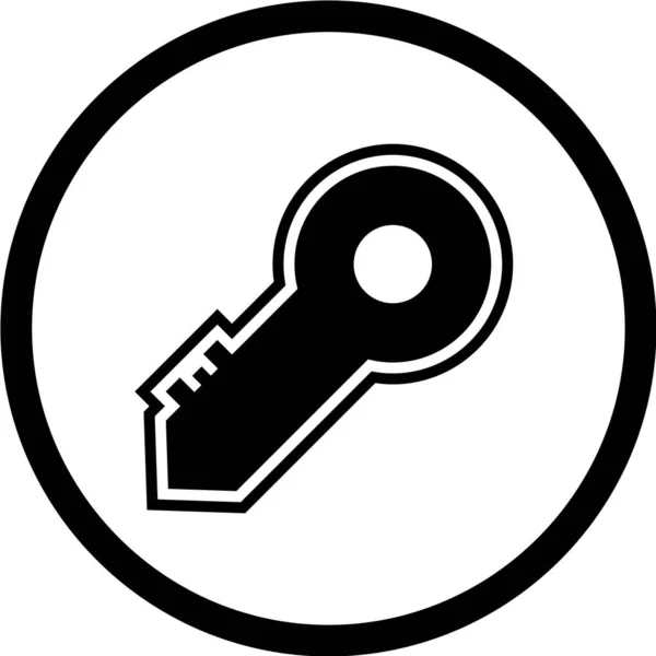 Ícone Vetor Chave Simples — Vetor de Stock