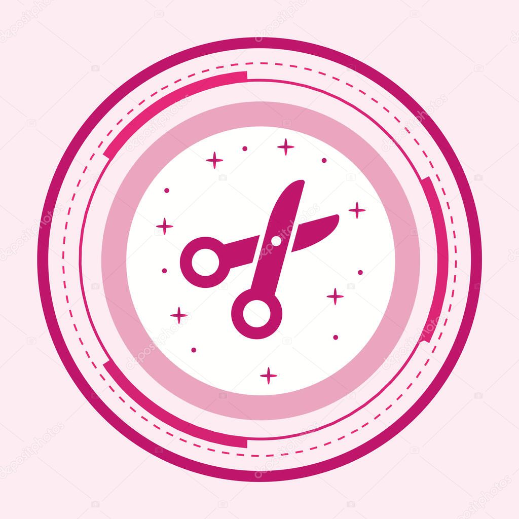Scissor Icon In Trendy Style Isolated Background      