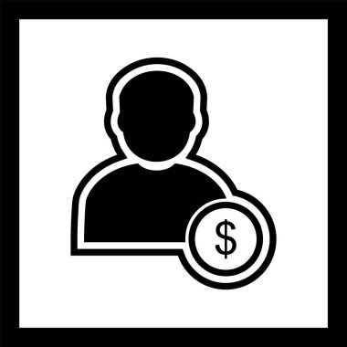  Moda Biçimli Erkek Simgesi Doları İzole Arkaplan      