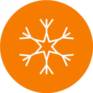 kar Tanesi simgesi vektör çizimi