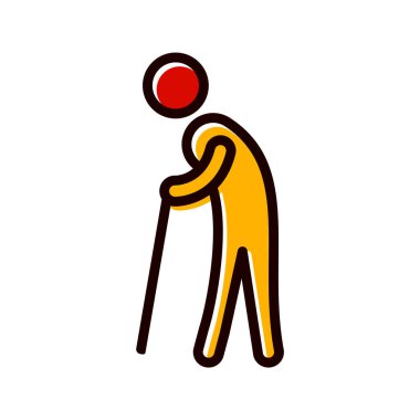 Emeklilik Simgesi Moda Biçiminde İzole Arka Gruplandırılmış