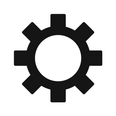 dişli düz vektör simgesi