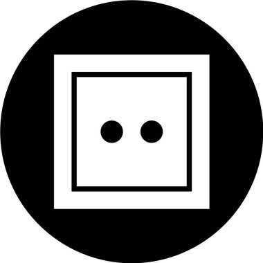 Siyah ve beyaz simgesinin vektör illüstrasyonu