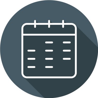 Takvim simgesi, vektör çizimi