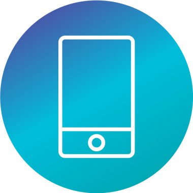 Modern b 'nin vektör illüstrasyonu simgesiz cep telefonu
