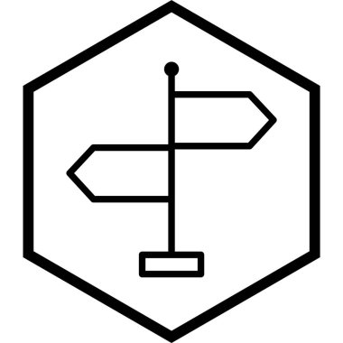 Yönlendirme Simgesi Moda Biçiminde İzole Arkaplan