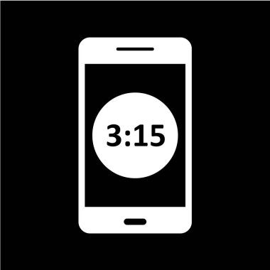 Koyu arkaplanda siyah ekran simgesi olan akıllı telefon