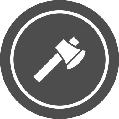  Moda Biçimli Axe Simgesi İzole Arkaplan      