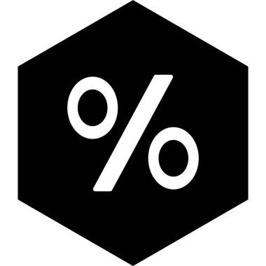 Moda Biçiminde Yüzdelik Simgesi İzole Arkaplan