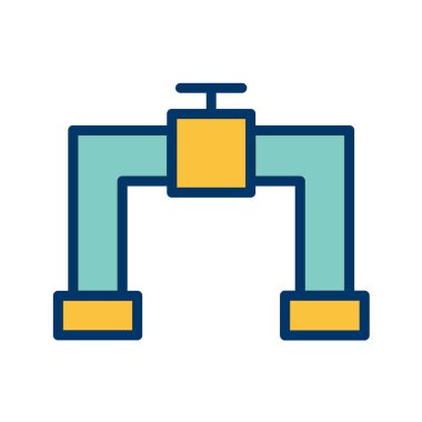 endüstriyel musluk simgesi vektör illüstrasyonu