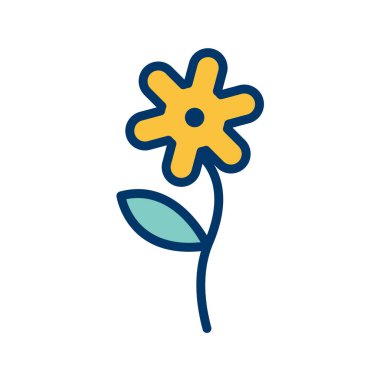 çiçek simgesi vektör illüstrasyonu