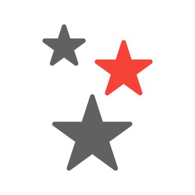 Moda Biçimli Yıldızlar Simgesi Ayrı Arka Gruplandırılmış